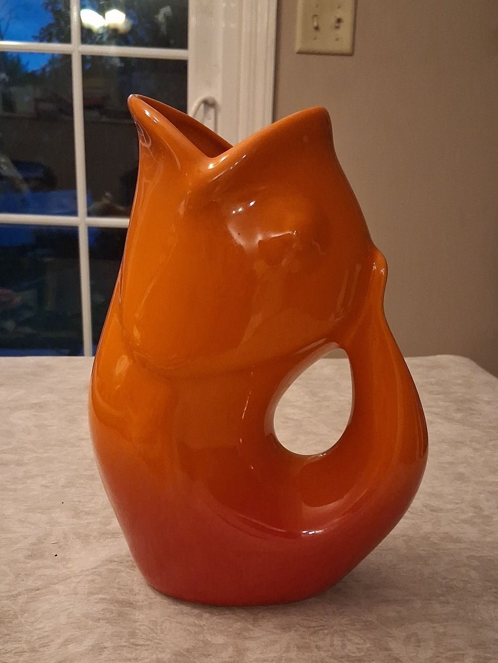 Gurgle Pot Red Orange Ombre Large